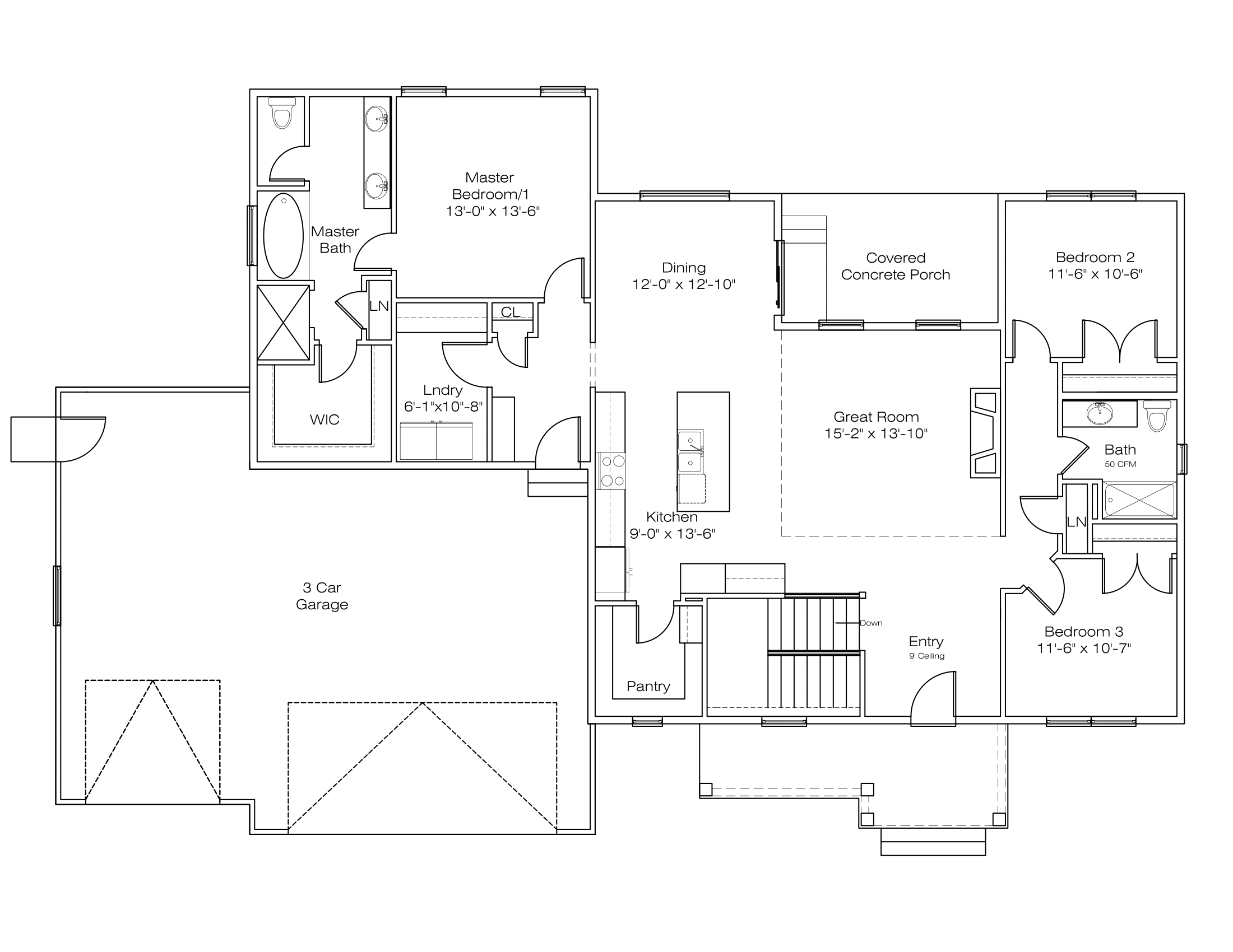 the palisades main level floor plan